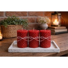 Bead 3 Lü Bubble Mum Seti – 8 cm Dekoratif Kabarcık Mum El Yapımı Modern Ev Dekoru