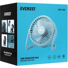 Uslucan Alışveriş Everest EFN-505 Masaüstü Turkuaz USB Fan (145MMX141MMX105 Mm)