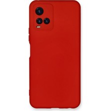 xirshop Vivo Y21S Kılıf Nano Içi Kadife Silikon - Kırmızı