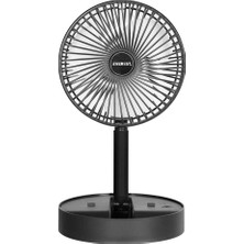 Novis Liora Everest EFN-605 Masaüstü Şarj Edilebilir Siyah 800MAH USB Fan
