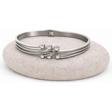 Paslanmaz Çelik Zirkon Taşlı Bileklik