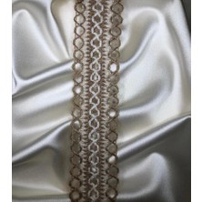 Ezel-In Tekstil Aksesuarları Dekoratif Hasır Dantel Şerit, 1 Metre, KOD-P108