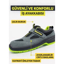 Baymax Bx-01 Golden Çift Taban Süet Cırtlı Iş Ayakkabısı Koruyucu Ayakkabı