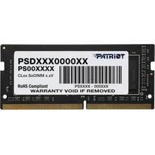 Zemira Patriot Signature Line PSD432G32002S 32GB(1X32GB) Ddr4 3200MHZ CL22 Sodimm Notebook Ram