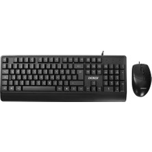 AK-SA-STR Everest KM-619 Siyah USB Q Standart Klavye + Mouse Set