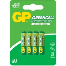 AK-SA-STR Gp Greencel R03 Aaa Boy Ince Çinko Kalem Pil 4'lü Paket GP24G-U4