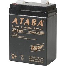 Dukkanıum Ataba AT-640 6V 4 Düz Akü (Wbd)