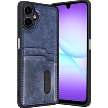 xirshop Samsung Galaxy A07 4g Sara Kartvizitli Deri Kılıf - Lacivert