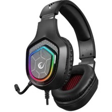 AK-SA-STR Rampage RM-K90 Vector Siyah Rgb LED Type-C Gaming Mikrofonlu Oyuncu Kulaklığı