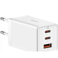 Dukkanıum Baseus CCGP120202 Gan5 Pro 2c+U 65W Şarj Cihazı Beyaz
