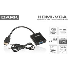 No35 Dark Dk Hd Ahdmixvga HDMI To VGA ve Ses Aktif Dijital-Analog Dönüştürücüsü
