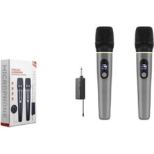 Maxdora Hadron HDX2791G Gri Kablosuz (Wireless) 2li̇ Mikrofon