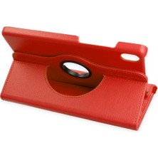 No35 Newface Samsung Galaxy X510 Tab S9 Fe 11 Kılıf 360 Tablet Deri Kılıf - Kırmızı