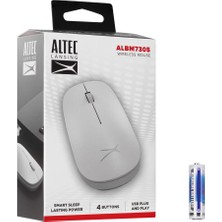 MK Beykoz Altec Lansing ALBM7305 Beyaz 2.4ghz USB 1600DPI Alkalin Pilli Kablosuz Mouse