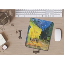 Ivart Van Gogh - Cafe Terrace At Night Desenli Bileklik Destekli Dikdörtgen Mouse Pad