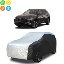 AUTOES Hyundai Tucson 2023 Uyumlu Branda Araba Brandası Oto Branda Gri-Siyah