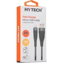 Maxdora Hytech HY-X225 3A Micro USB 1m Gri Data + Sarj Kablosu
