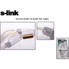 No35 S-Link SLX-525 Scart To Scart 3mt Gold Metal Kablo