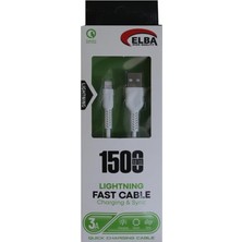 Paxteks Elba ELB36-L1 1,5mt Micro Beyaz 3A Hızlı Şarj Kablosu