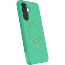 No35 Newface Samsung Galaxy A56 Regal Magsafe Standlı Kapak - Yeşil