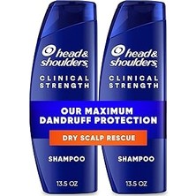 SHC4200 Head &amp; Shoulders Klinik Kepek Savunması + Kuru Saç Derisi Kurtarma Şampuanı 13 Oz Ikiz Paket