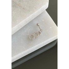 Jaida Moda Kadın 316L Cerrahi Çelik Sallantılı 8 Rakamlı Piercing