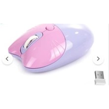 CT Stones Ndneed Sevimli Kedi Kablosuz Mor Bluetooth Mouse