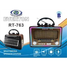 Dukkanıum Everton RT-763 Bluetooth Usb-Micro Sd Nostaljik Radyo