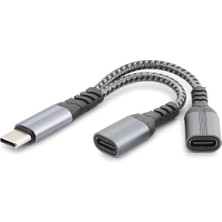 Shopwave Type-C To 2*type-C F Kablo Car Şarj 100W Siyah GJ-017