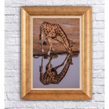 Giyense Altın Varaklı Çerçeveli Paspartulu Tablo HN965