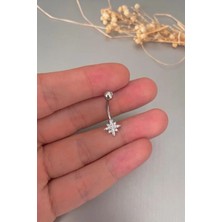Jaida Moda Kadın Kuzey Yıldızı Çelik Göbek Piercing