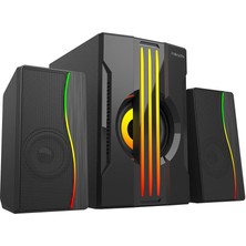MK Beykoz Mikado MD-254 2+1 25W(5W-2+15W) Usb+Sd+Fm Bluetooth Destekli Rgb Ses Sistemi