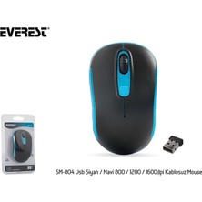 Paxteks Everest SM-804 USB Siyah-Mavi 800-1200-1600DPI Kablosuz Mouse