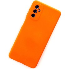 No35 Newface Samsung Galaxy M52 5g Kılıf Nano Içi Kadife Silikon - Turuncu