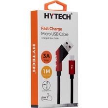 Rory Hytech HY-X215 3A Micro USB 1m Siyah Data + Sarj Kablosu