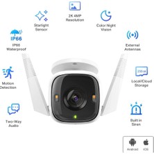 Novis Liora Tp-Link Tapo C320WS 2k Gece Görüşlü 256GB Micro Sd Destekli Wi-Fi Kamera