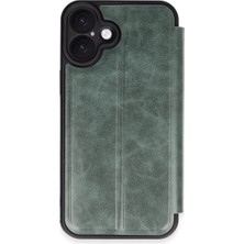 xirshop Iphone 16 Kılıf Flip Cover - Koyu Yeşil