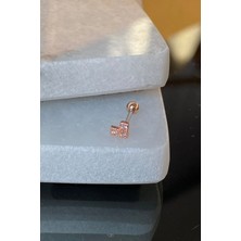 Jaida Moda Unisex 316L Cerrahi Çelik Köşeli Kalp Figür Tragus Helix piercing