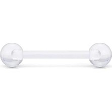 Jaida Moda Unisex Iki Ucu Top Uçlu Bioplastik Tragus Helix Kıkırdak Piercing