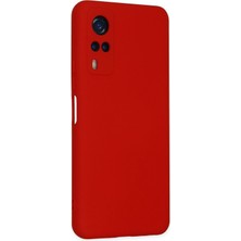 No35 Newface Vivo Y53S Kılıf Nano Içi Kadife Silikon - Kırmızı