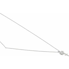 Asmentum Zarif Çiçek Figürlü Paslanmaz Çelik Kolye