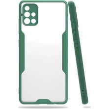 No35 Newface Samsung Galaxy A71 Kılıf Platin Silikon - Yeşil