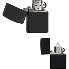 No35 Çakmak Parlak Siyah Zippo Benzinli Çakmak Cep Boy Doldurulabilir