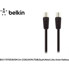 AK-SA-STR Belkin BLK-F3Y053BF2M 2mt COAX,M-M75DB,SIYAH,METAL Kablo