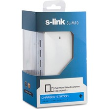 Negok S-Link SL-M10 6.2A 4-Usb Beyaz USB Şarj