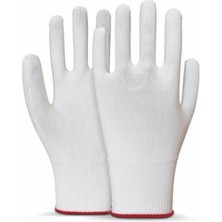 Rory Beybi Polyester Örgülü Beyaz 10 Beden Kasiyer Eldiven 10LU Paket