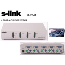 Stylmenplus S-Link SL-2041 4pc-1mn Vga+Ps-2 Otomatik Kvm Switch
