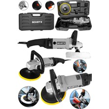 Schatz Profesyonel 1200W 6 Kademe Devir Ayarlı Pasta Cila Polisaj Makinesi 180MM Gri