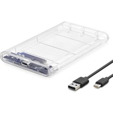 Shopwave HDD Kutu Type-C3.1 + Usb3.0 2.5" Transparent HDX1766