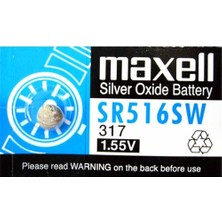 Dukkanıum Maxell SR-516SW Lityum 10LU Paket Pil
